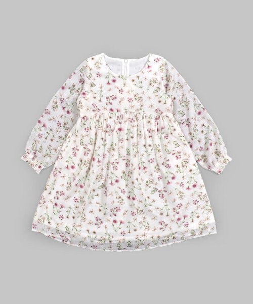 セール シアーチェック フラワー プリント ワンピース 90 140cm ベベ Bebe Magaseek