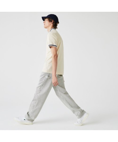セール Lacoste L Veヒッコリーストライプペインターパンツ ラコステライブ メンズ Lacostelive Mens Magaseek
