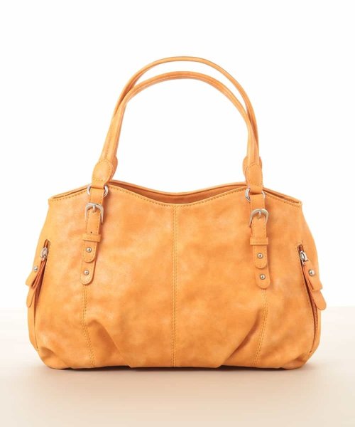 MK MICHEL KLEIN BAG(エムケーミッシェルクランバッグ)/【2WAY】フェイクレザートートバッグ/オレンジ