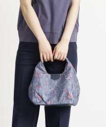 MK MICHEL KLEIN BAG(エムケーミッシェルクランバッグ)/タックデザイントートバッグ/ネイビー