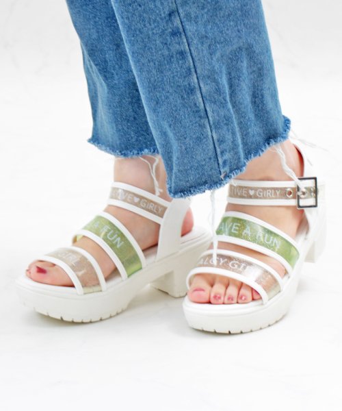 Algy クリアベルト サンダル グリッター カラフル アルジー 厚底 ヒール 女の子 ガーリー カジュアル ティーンズ キッズ ジュニア かわいい おしゃれ Algy Algy Magaseek Algy クリアベルト サンダル グリッター カラフル アルジー 厚底 ヒール 女の子 ガーリー カジュアル ティーンズ キッズ ジュニア かわいい おしゃれ Algy Algy Magaseek