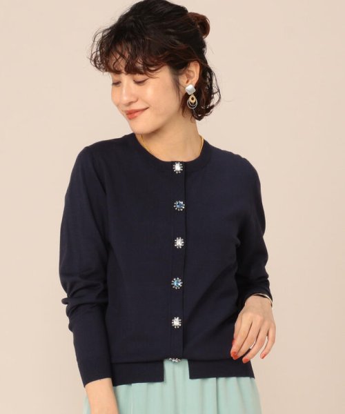ノーリーズ Nolley S Torrazzo Donna トラッゾドンナ ビジュー付きニットカーディガン Magaseek