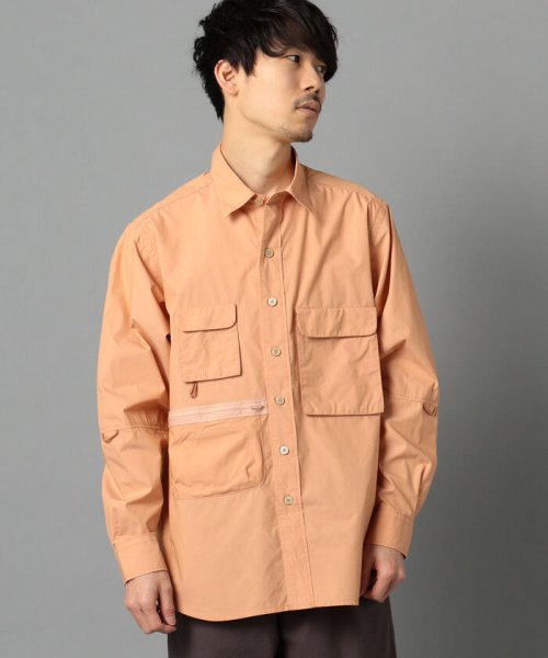 GLOSTER(GLOSTER)/POPLIN Fishing Shirt フィッシングシャツ/オレンジ