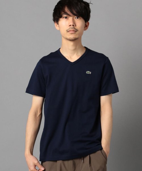 GLOSTER(GLOSTER)/【LACOSTE/ラコステ】Vネック スリムTシャツ (TH632EM)/ネイビー