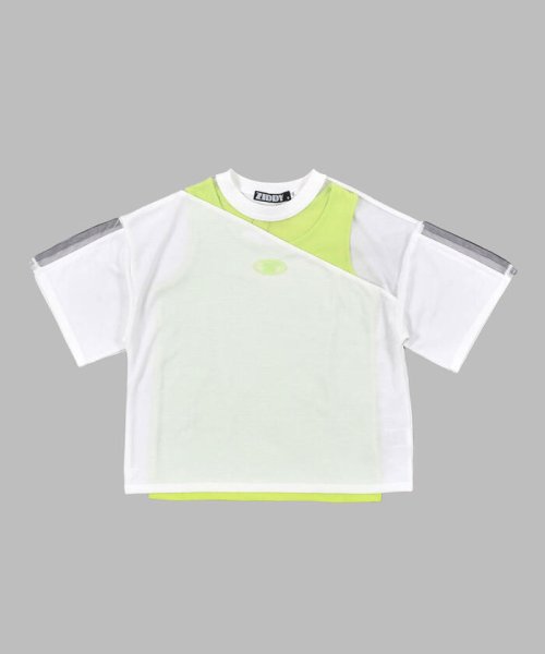 ZIDDY(ジディー)/【一部店舗限定】アシンメトリー Tシャツ カラー タンクトップ セット(130~/ホワイト