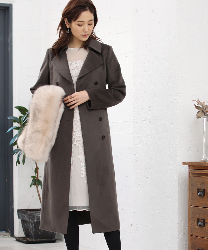 欲しいの カシミヤコート カシミヤ100% ロングコートアナイ ANAYI ...