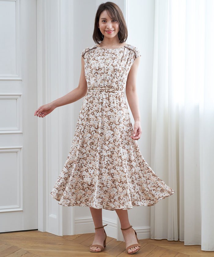 セール カモフラージュフラワーフレアワンピース アナイ Anayi Magaseek