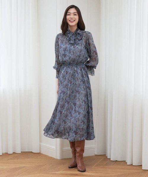 セール ペイズリープリントフレアワンピース アナイ Anayi Magaseek