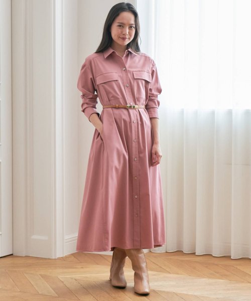 セール 50 Off カルゼストレッチシャツワンピース アナイ Anayi Magaseek