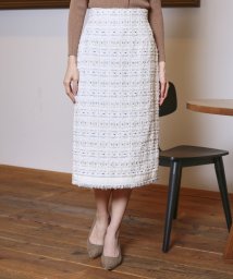 ANAYI/【セットアップ対応商品】ホワイトラメツイードタイトスカート/503861320