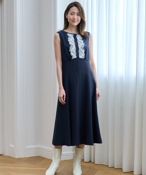 セール 21 Pre Spring ジョーゼットボートネックワンピース アナイ Anayi Magaseek