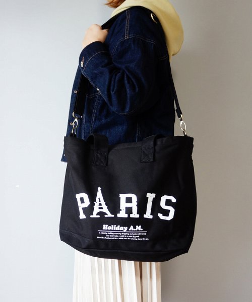 セール バッグ ショルダーバッグ トートバッグ 2way レディース メンズ フタ付き 布 キャンバス 帆布 Holidaya M ホリデーエーエム Holiday A M Magaseek