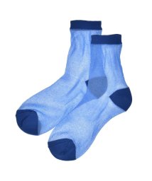 SVEC(シュベック)/ソックス 靴下 カラーソックス シースルー NXL1921/ブルー