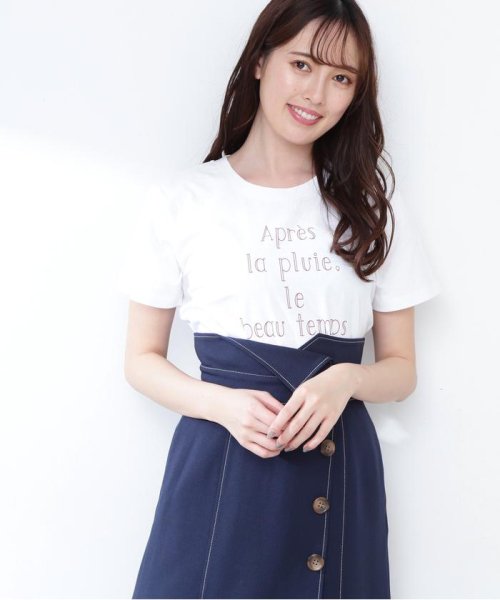 JILL by JILL STUART(ジル バイ ジル スチュアート)/｜美人百花4月号掲載商品｜フレンチロゴTシャツ/ホワイト