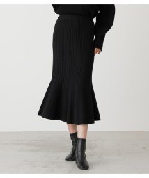 AZUL by moussy(アズールバイマウジー)/MERMAID FLARE KNIT SKIRT/BLK