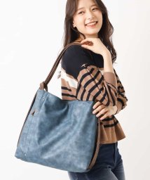 MK MICHEL KLEIN BAG(エムケーミッシェルクランバッグ)/【2WAY】フェイクレザーバッグ/ブルー