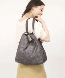 MK MICHEL KLEIN BAG(エムケーミッシェルクランバッグ)/【2WAY】フェイクレザーバッグ/ダークグレー