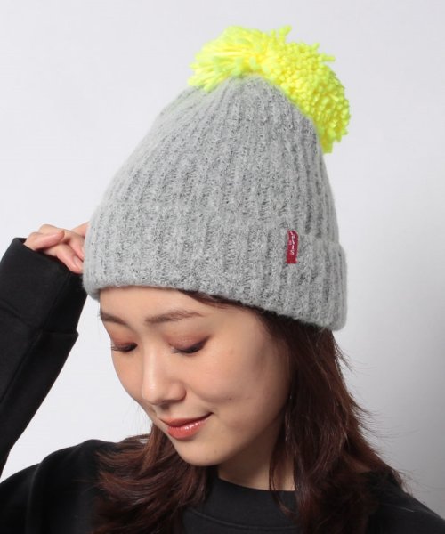 LEVI’S OUTLET(リーバイスアウトレット)/Womens Pom Pom Beanie/グレー