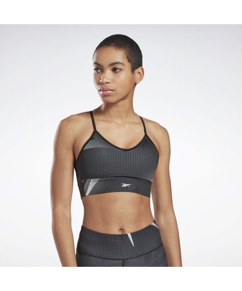 Reebok(リーボック)/MYT プリンテッド スポーツ ブラ / MYT Printed Sports Bra/ブラック