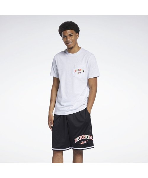 Reebok(Reebok)/クラシックス バスケットボール ポケットTシャツ / Classics Basketball Pocket T－Shirt/ホワイト