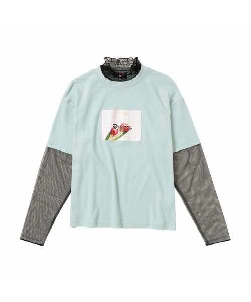 MAC HOUSE(kid's)(マックハウス（キッズ）)/RICH MIX リッチミックス チュールレイヤードTシャツ 335572006/ミント