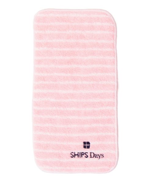 SHIPS Days(シップス　デイズ)/SHIPS Days:ボーダーハーフサイズタオル/ピンク