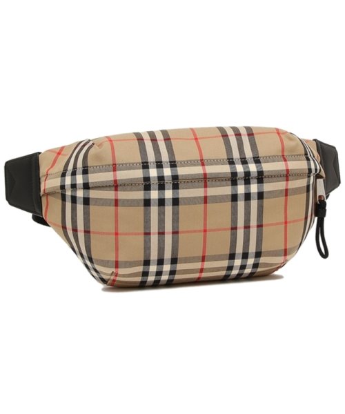 セール バーバリー ボディバッグ メンズ Sonny ミディアム ヴィンテージチェック バムバッグ ベルトバッグ Burberry A5373 ベージュ バーバリー Burberry Magaseek