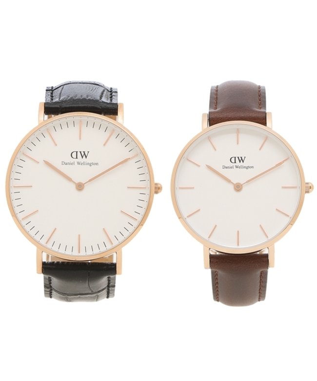 ダニエルウェリントン 時計 ペアウォッチ レディース メンズ クラシック 36mm 32mm クォーツ ホワイト Daniel Wellington Dw006 ダニエル ウェリントン Daniel Wellington Magaseek