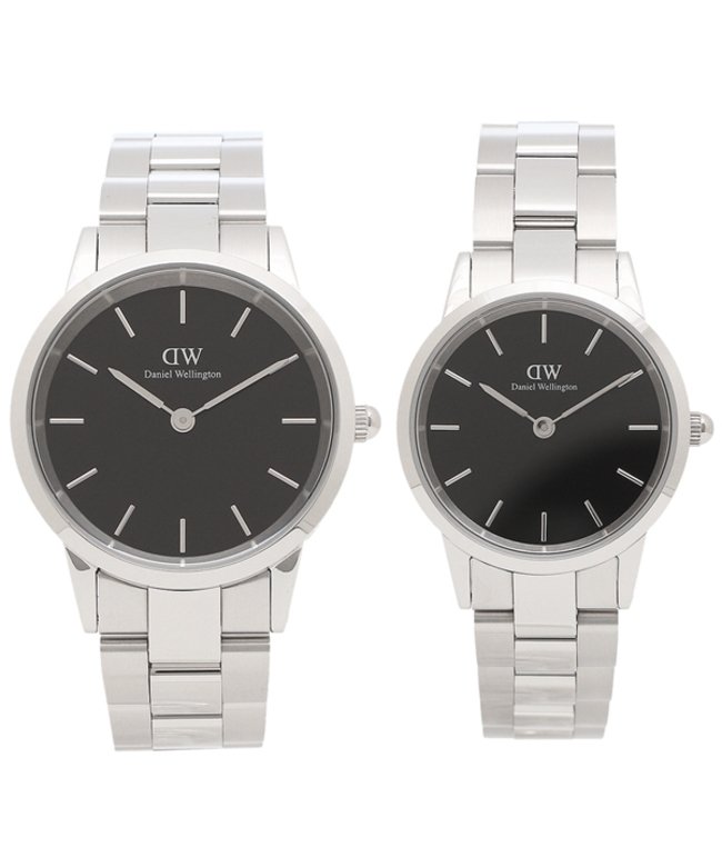 ダニエルウェリントン 時計 ペアウォッチ レディース メンズ アイコニック 36mm 28mm クォーツ ブラック Daniel Wellington Dw00 ダニエル ウェリントン Daniel Wellington Magaseek