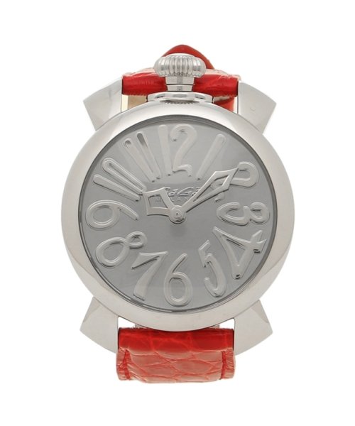 セール ガガミラノ 腕時計 メンズ レディース Gaga Milano 52 Mir 01 Red シルバー レッド ガガミラノ Gaga Milano Magaseek