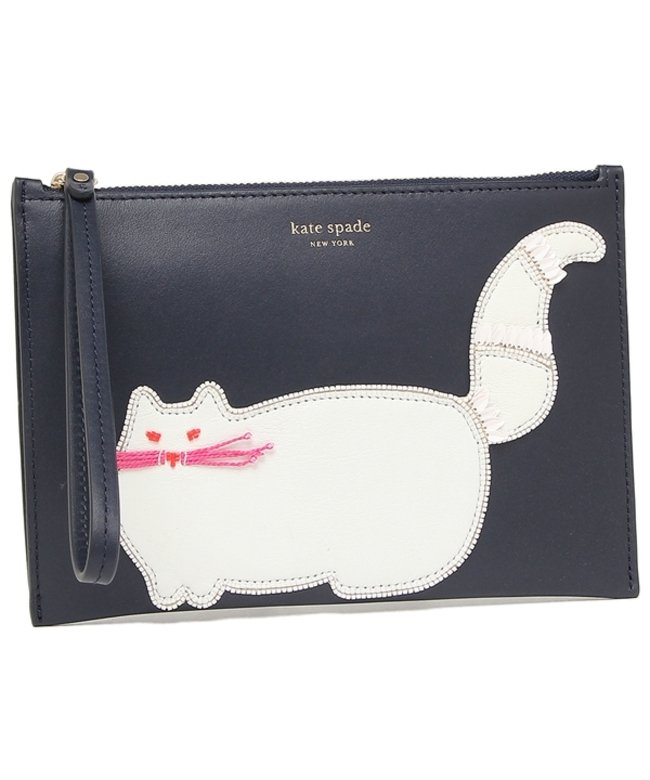 ケイトスペード リストレット クラッチバッグ レディース ビーズ キャット Kate Spade Pwru7286 429 ネイビー ケイトスペードニューヨーク Kate Spade New York Magaseek