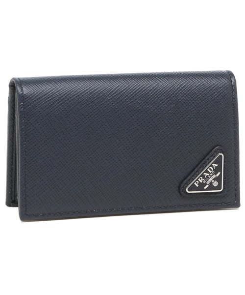 セール プラダ カードケース 名刺入れ サフィアーノ トライアングルロゴ メンズ Prada 2mc122 Qhh F0216 ネイビー プラダ Prada Magaseek