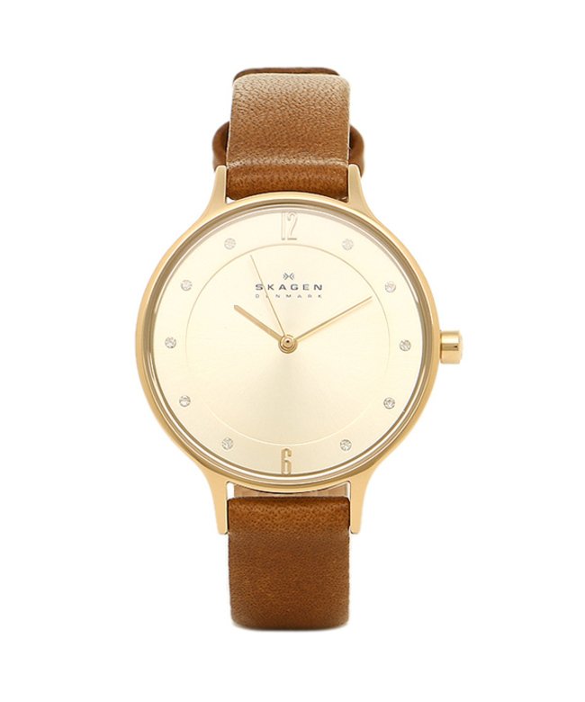 セール スカーゲン 時計 Skagen Skw2147 Anita アニタ レディース腕時計ウォッチ ブラウン シャンパンゴールド スカーゲン Skagen Magaseek