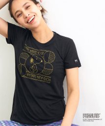 NERGY(ナージー)/【super.natural】SNOOPY プリントＴシャツ/ブラック（01）