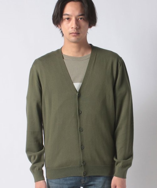 セール コットンvネックニットカーディガン ベネトン メンズ Benetton Mens Magaseek