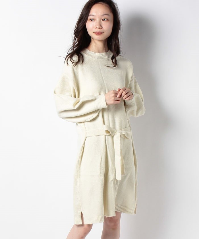 セール E Hyphen World Gallery イーハイフンワールドギャラリー ベルト付モックネックワンピース Offprice Ec Offprice Ec Magaseek