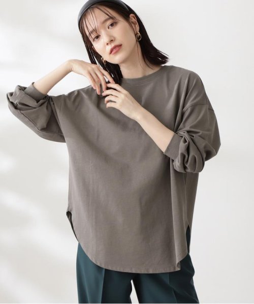 N Natural Beauty Basic(エヌナチュラルビューティベーシック)/ビッグシルエットロンTee/グレー