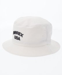 AVIREX(AVIREX)/KING USA 3D EMB BUCKET HAT/ﾎﾜｲﾄ