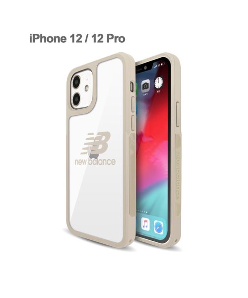 new balance(ニューバランス)/iphone ケース iPhone12 iPhone12Pro ニューバランス New Balance サイドオーナメントケース クリアロゴ アッシュ/グレー