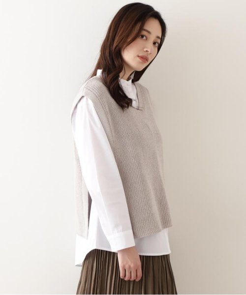 セール シャツレイヤード2wayベスト ナチュラルビューティーベーシック Natural Beauty Basic Magaseek
