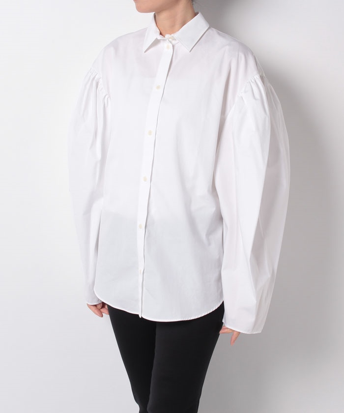 ANAYI♡ストレッチブロードボリュームスリーブブラウス camping.com