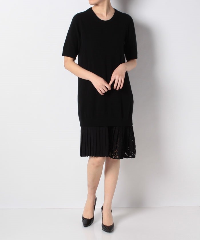 セール N21プリーツトリムニットワンピース アナイ Anayi Magaseek