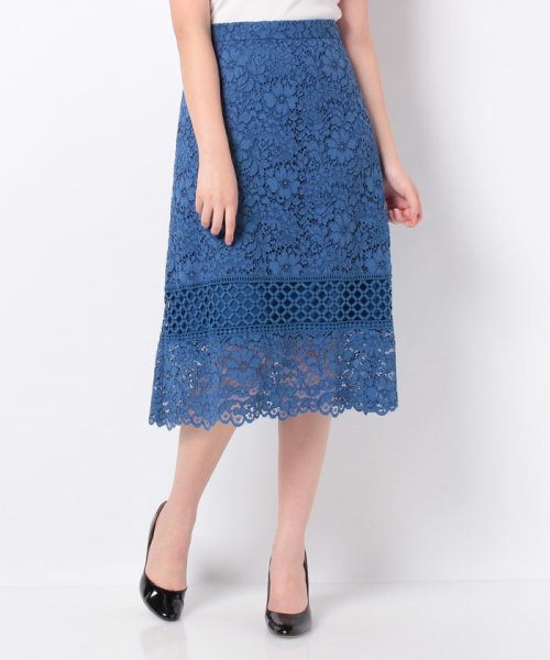 セール】【セットアップ対応商品】カラーコードレースミディスカート  