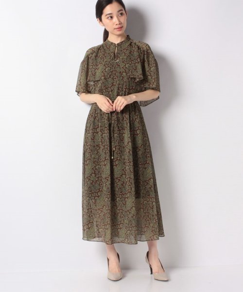 セール ペイズリーシフォンケープワンピース アルアバイル Allureville Magaseek