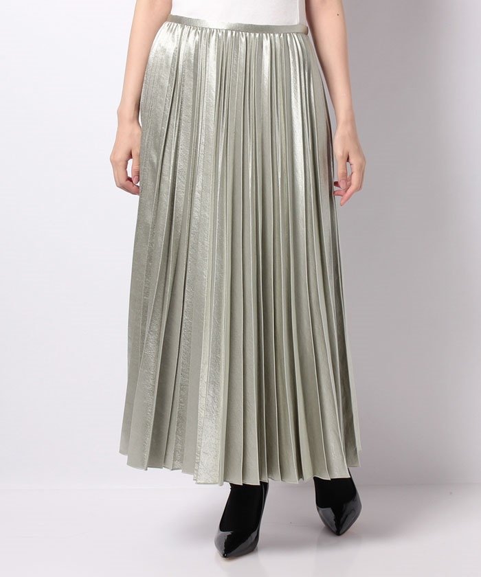 セール 55 Off サテンアコーディオンプリーツスカート アルアバイル Allureville Magaseek