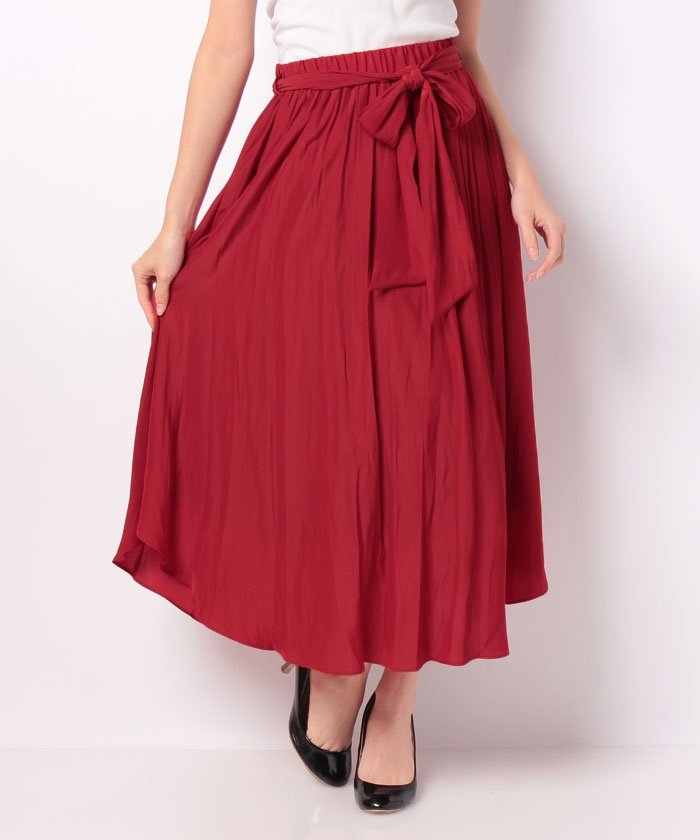 セール 50 Off ワイドサッシュインヘムロングスカート アルアバイル Allureville Magaseek