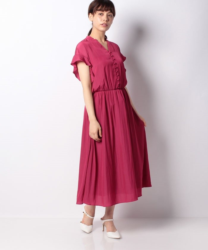 セール 50 Off スタンドvカラーギャザーワンピース アルアバイル Allureville Magaseek