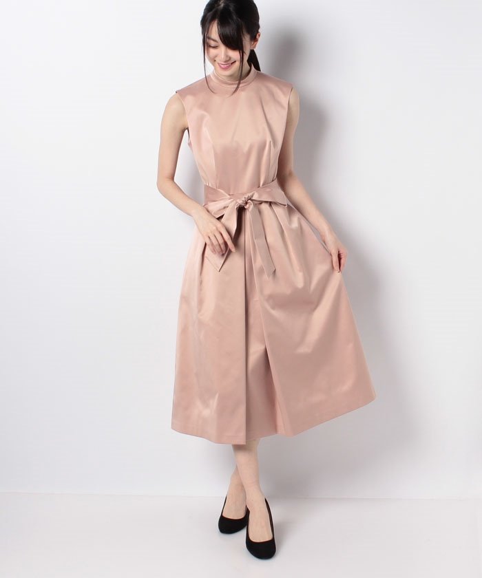 セール 50 Off Loulou Willoughby ポリエステルサテンハイネックワンピース アルアバイル Allureville Magaseek