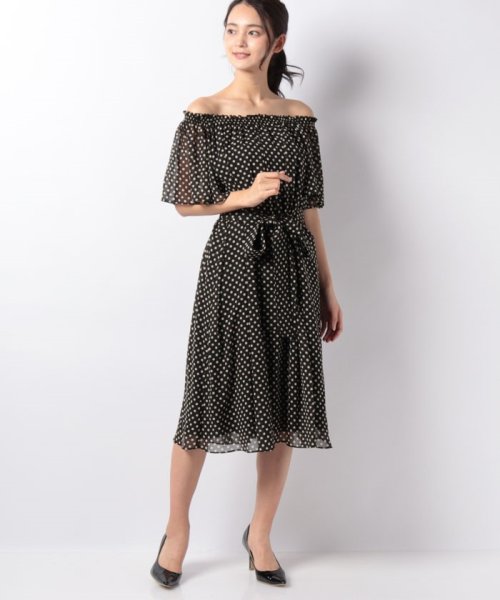 セール ドツトシフォンオフショルワンピース アルアバイル Allureville Magaseek