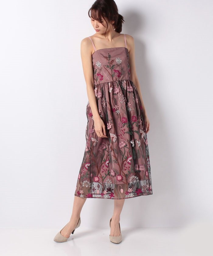 セール 50 Off Loulou Willoughby ボタニカル刺繍ギャザーワンピース アルアバイル Allureville Magaseek